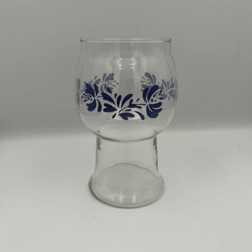 Vintage Pfaltzgraff Yorktowne Clear Glass Floating Pillar Candle Holder NEW